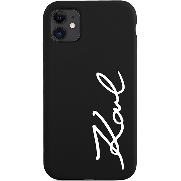 Karl Lagerfeld silikoninis dėklas iPhone 11 / XR – juodas