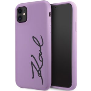 Karl Lagerfeld silikoninis dėklas iPhone 11/XR – violetinis