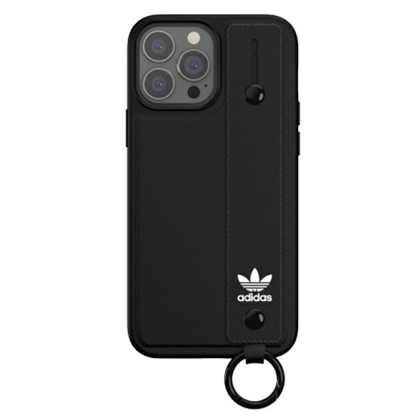 Adidas Originals dėklas iPhone 13 Pro Max su rankos dirželiu – juodas