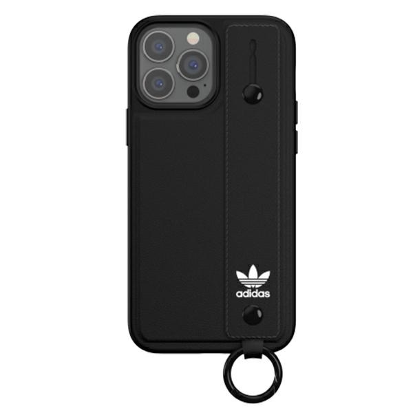 Adidas Originals dėklas iPhone 13 Pro Max su rankos dirželiu – juodas