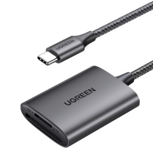 Ugreen CM401 USB-C 5Gb/s SD/TF kortelės skaitytuvas - pilka