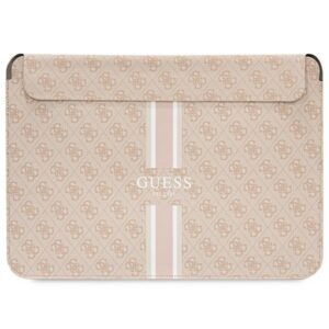 Guess 4G Printed Stripes dėklas 14" nešiojamajam kompiuteriui - rožinis