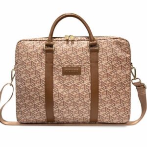 Guess GCube Stripes krepšys 16" nešiojamajam kompiuteriui - rudas