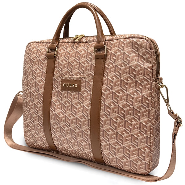 Guess GCube Stripes krepšys 16" nešiojamajam kompiuteriui - rudas