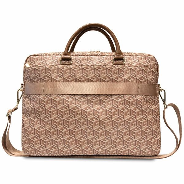 Guess GCube Stripes krepšys 16" nešiojamajam kompiuteriui - rudas