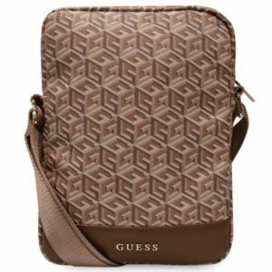 Guess Krepšys GUTB10HGCFSEW 10" ruda/ruda GCube Stripe planšetinio kompiuterio krepšys