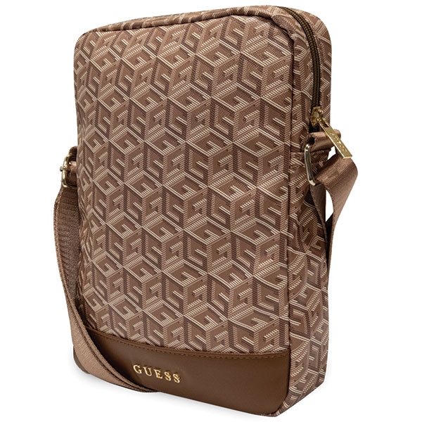 Guess Krepšys GUTB10HGCFSEW 10" ruda/ruda GCube Stripe planšetinio kompiuterio krepšys