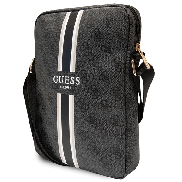 Guess Krepšys GUTB10P4RPSK 10" juoda/juoda 4G Stripes planšetinio kompiuterio krepšys