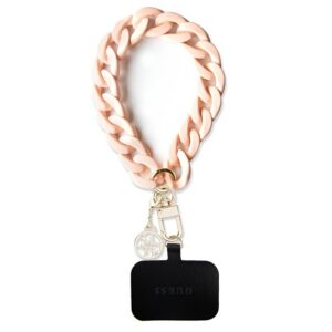 Guess GUOUCBMC4MP Universal Big Hand Strap dėklas - rožinis akrilinis 4G žavesys