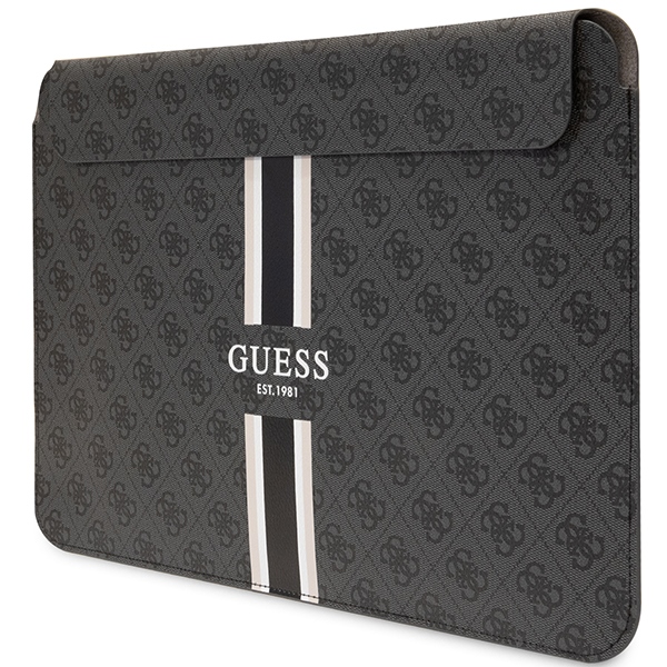 Guess 4G Printed Stripes dėklas 16" nešiojamajam kompiuteriui - juodas