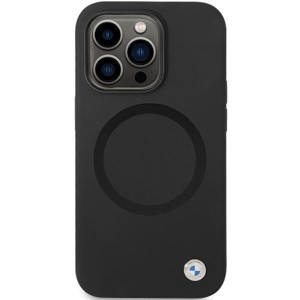 BMW MagSafe silikoninis dėklas iPhone 14 Pro – juodas