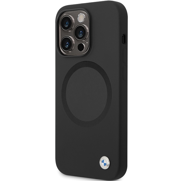 BMW MagSafe silikoninis dėklas iPhone 14 Pro Max – juodas