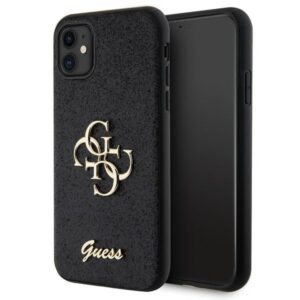Guess dėklas iPhone 11 / XR – juodas, blizgus
