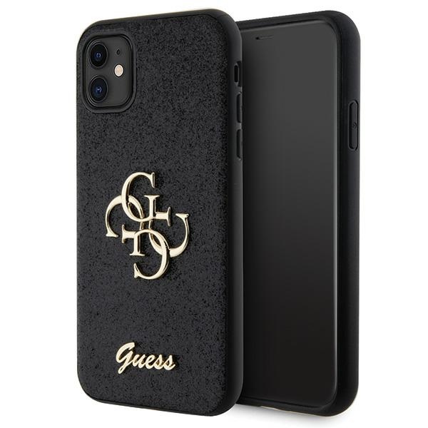 Guess dėklas iPhone 11 / XR – juodas, blizgus