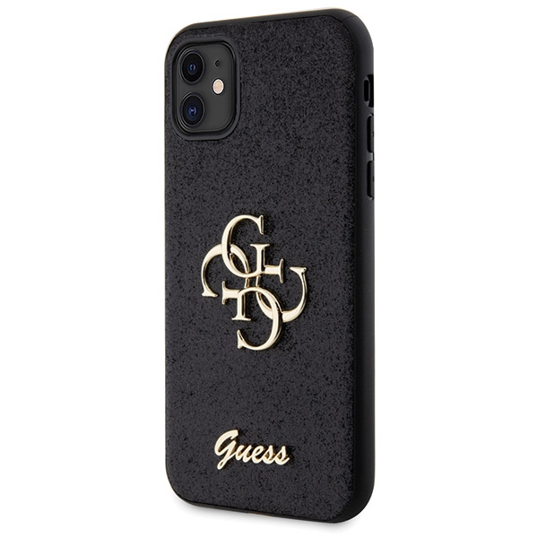 Guess dėklas iPhone 11 / XR – juodas, blizgus