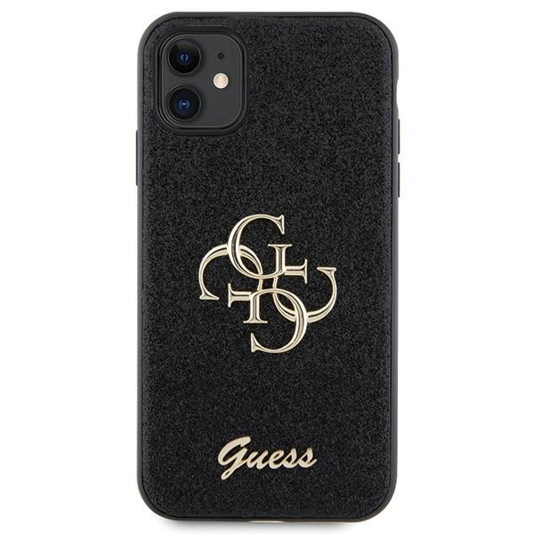 Guess dėklas iPhone 11 / XR – juodas, blizgus