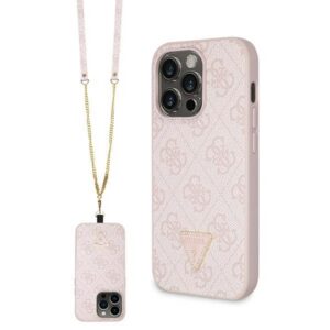 Guess Crossbody dėklas iPhone 14 Pro – rožinis