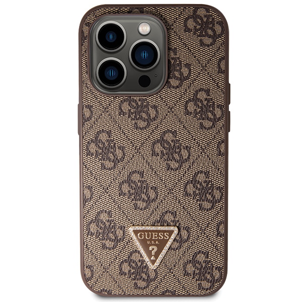 Guess Crossbody 4G dėklas iPhone 14 Pro – rudas