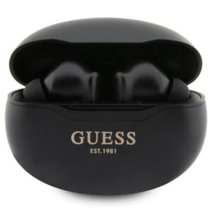 Guess GUTWST50EK TWS Bluetooth ausinės + prijungimo stotelė - juoda Classic EST