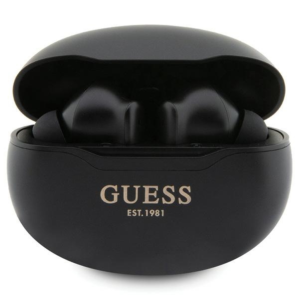 Guess GUTWST50EK TWS Bluetooth ausinės + prijungimo stotelė - juoda Classic EST