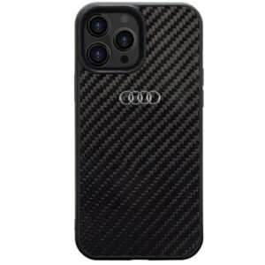 Audi Carbon Fiber dėklas iPhone 14 Pro – juodas