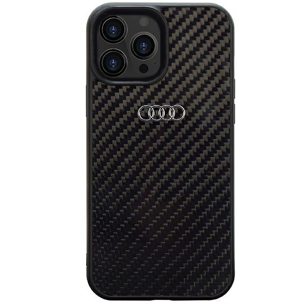 Audi Carbon Fiber dėklas iPhone 14 Pro – juodas