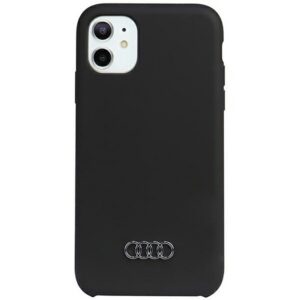 Audi silikoninis dėklas iPhone 11 / XR – juodas