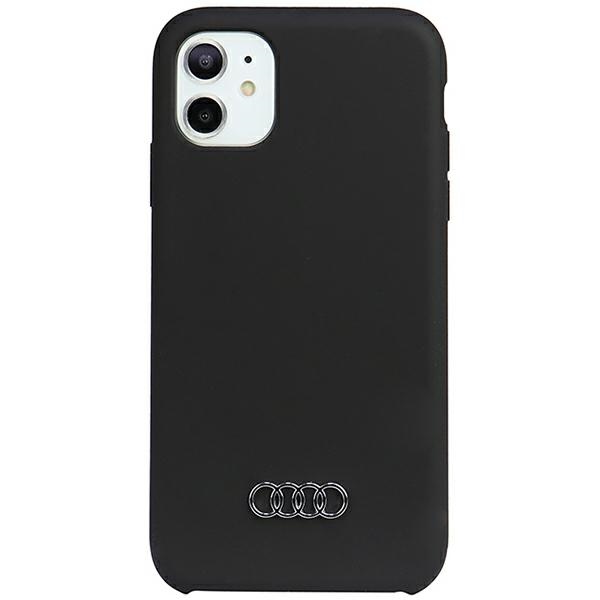 Audi silikoninis dėklas iPhone 11 / XR – juodas