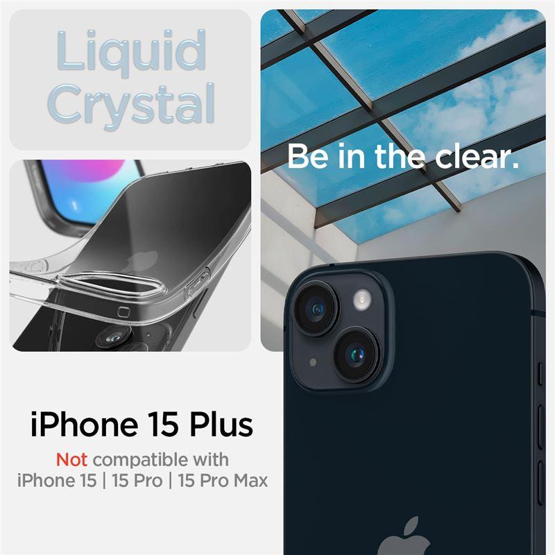 Spigen Crystal Flex dėklas iPhone 15 Plus – skaidrus