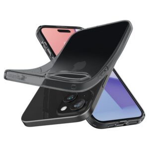 Spigen Crystal Flex dėklas iPhone 15 Plus – pilkai skaidrus