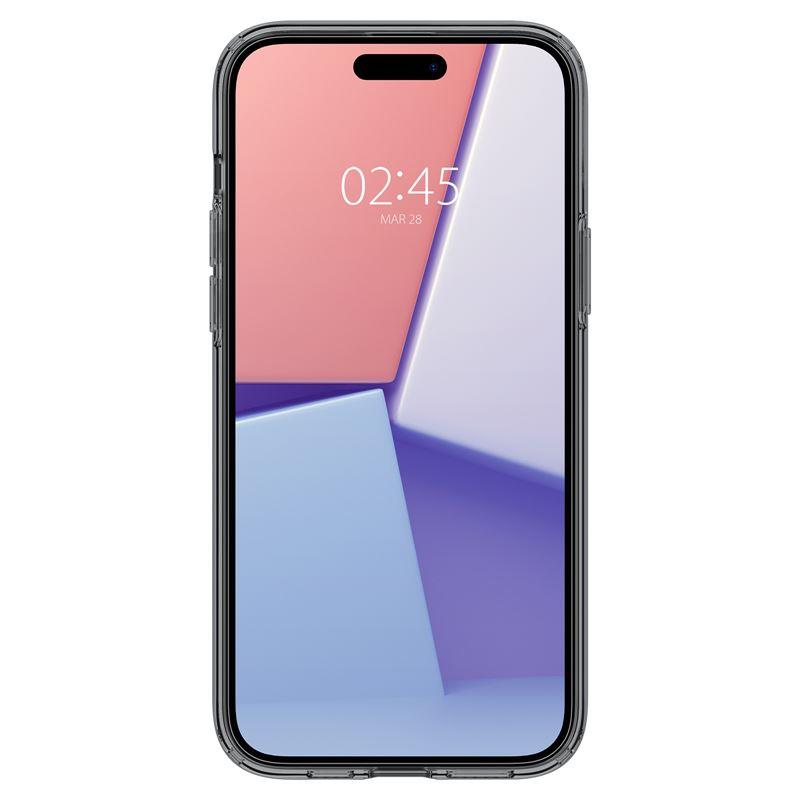 Spigen Crystal Flex dėklas iPhone 15 Plus – pilkai skaidrus