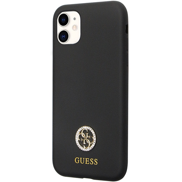 Guess silikoninis dėklas iPhone 11 / XR – juodas