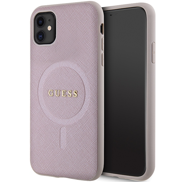 Guess MagSafe dėklas iPhone 11/XR – rožinis