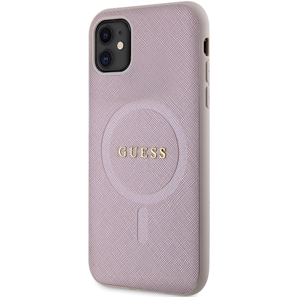 Guess MagSafe dėklas iPhone 11/XR – rožinis