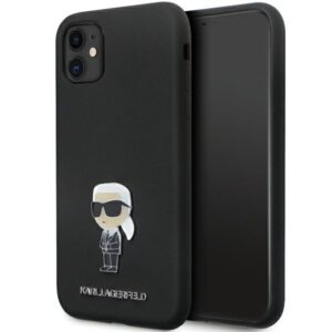 Karl Lagerfeld silikoninis dėklas iPhone 11/XR – juodas