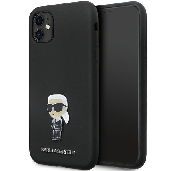 Karl Lagerfeld silikoninis dėklas iPhone 11/XR – juodas