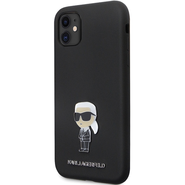 Karl Lagerfeld silikoninis dėklas iPhone 11/XR – juodas