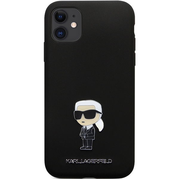 Karl Lagerfeld silikoninis dėklas iPhone 11/XR – juodas