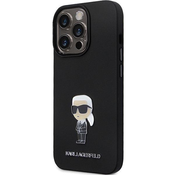 Karl Lagerfeld silikoninis dėklas iPhone 14 Pro – juodas