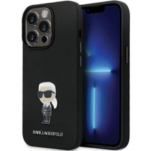 Karl Lagerfeld silikoninis dėklas iPhone 14 Pro Max – juodas
