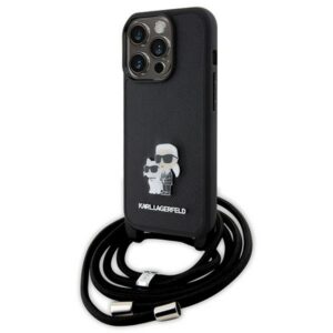 Karl Lagerfeld Crossbody dėklas iPhone 15 Pro – juodas