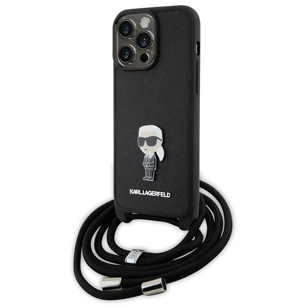 Karl Lagerfeld dėklas iPhone 15 Pro Max – juodas