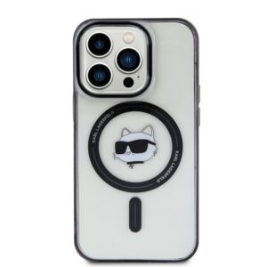 Karl Lagerfeld MagSafe dėklas iPhone 15 Pro – skaidrus