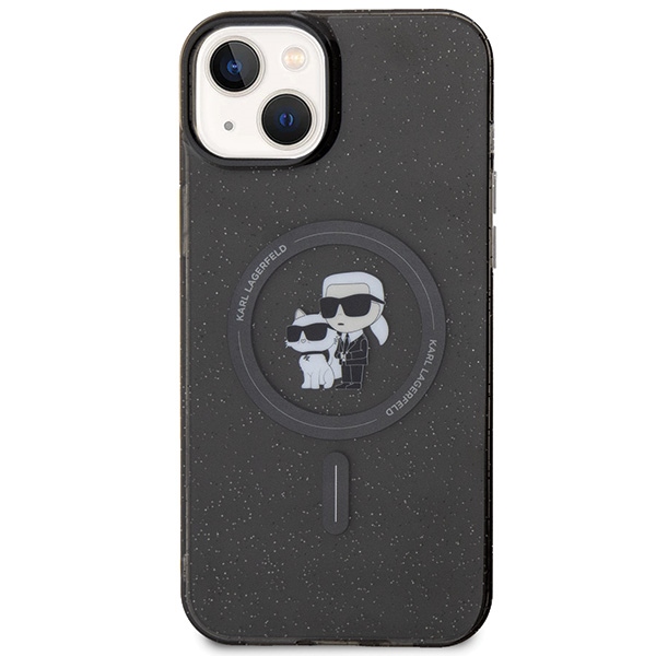 Karl Lagerfeld MagSafe dėklas iPhone 15/14 Plus – juodas