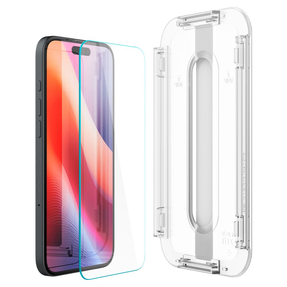 Apsauginis stiklas Spigen Glas.tR EZ Fit iPhone 15/16, skaidrus