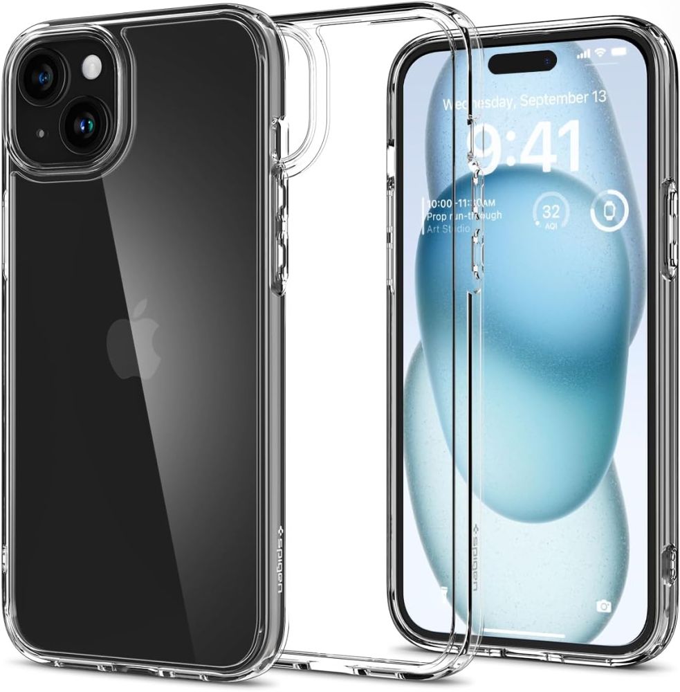 Dėklas Spigen Ultra Hybrid iPhone 15, skaidrus