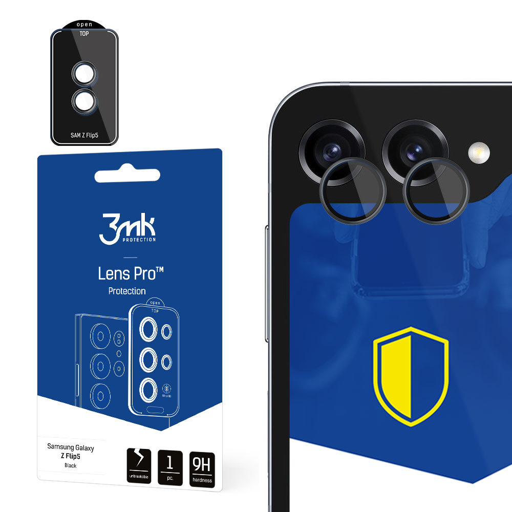 Samsung Galaxy Z Flip 5 – 3mk objektyvo apsauga Pro juoda