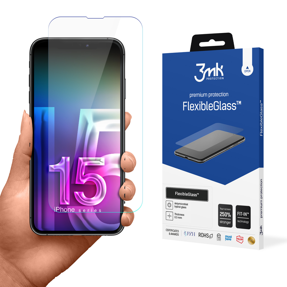 Apple iPhone 15 Plus – 3mk FlexibleGlass™