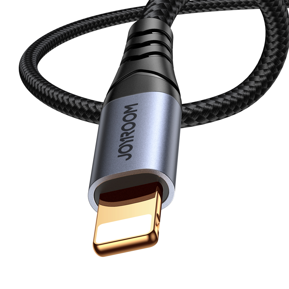 Joyroom Audio Transfer Series SY-A06 mini lizdas 3,5 mm / Lightning kabelis 1,2 m - juodas
