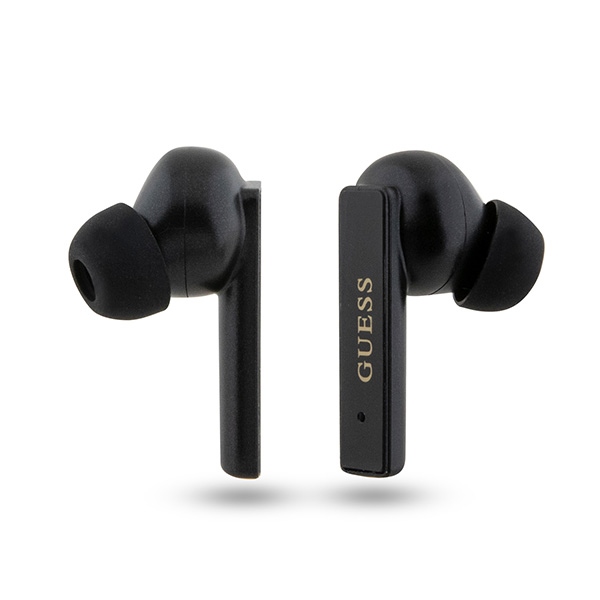 Guess Bluetooth ausinės GUTWSSU20ALEGK TWS + prijungimo stotelė juoda/juoda Spausdintas logotipas